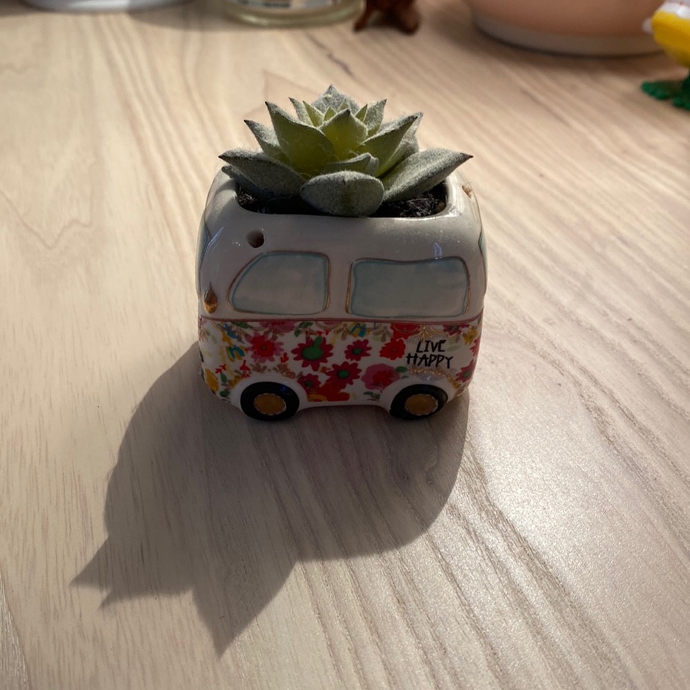 Live happy flower pot